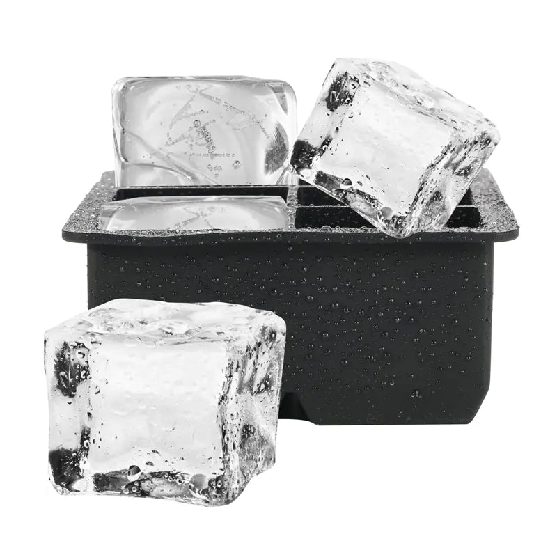 Silicone Ice Cube Tray with 6 Sphere Molds and Lid