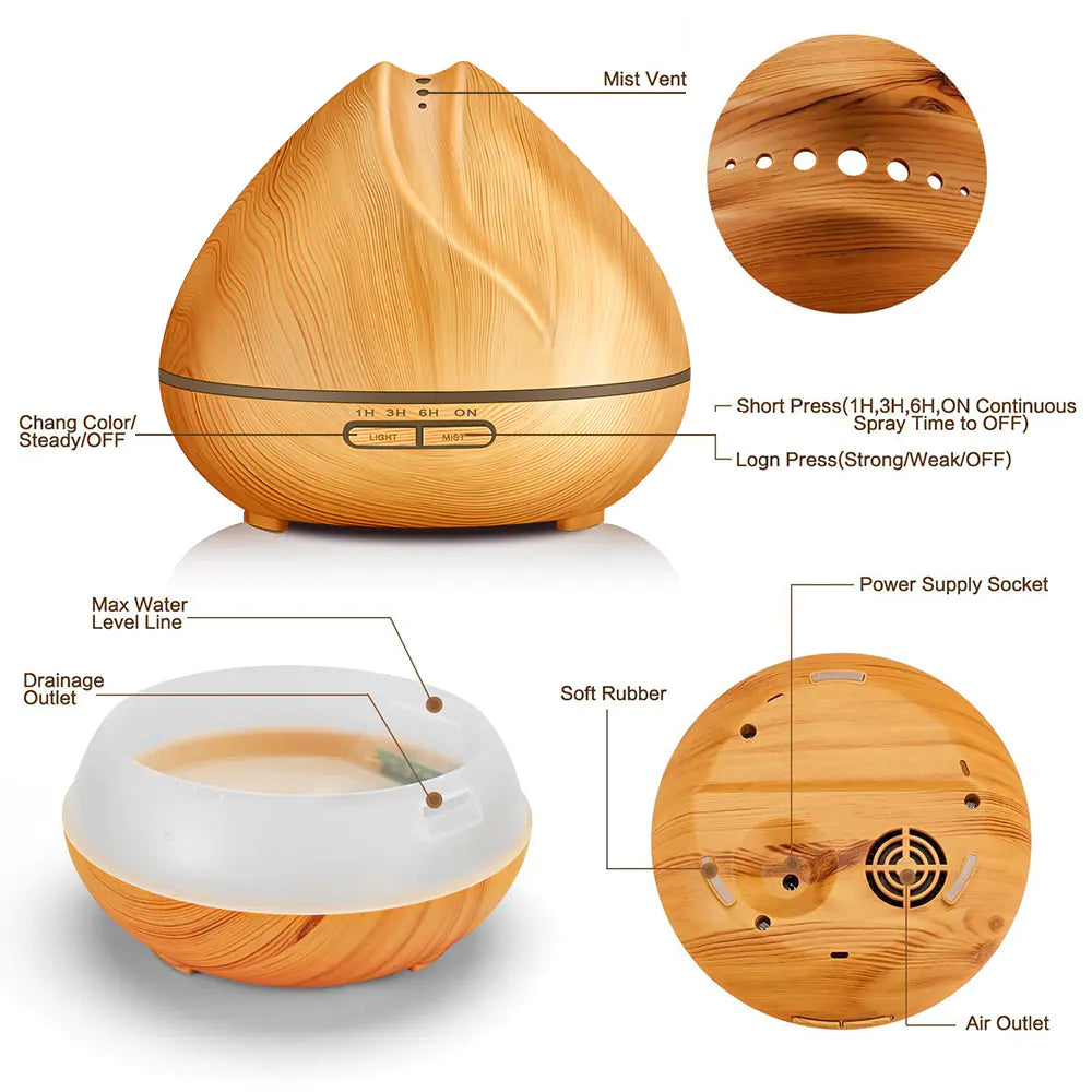 Aroma Wood Essence Humidifier (Oils not included)