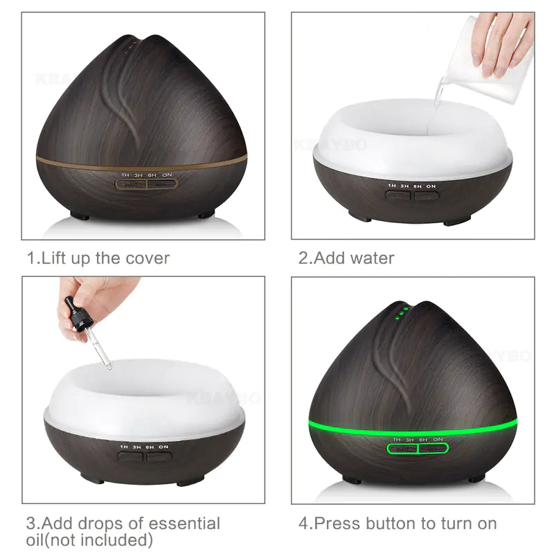 Aroma Wood Essence Humidifier (Oils not included)