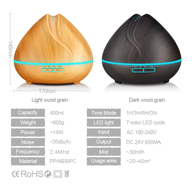 Aroma Wood Essence Humidifier (Oils not included)